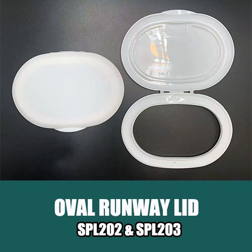 Oval Runway Design Wet Wipes Lid - SPL202 & SPL203