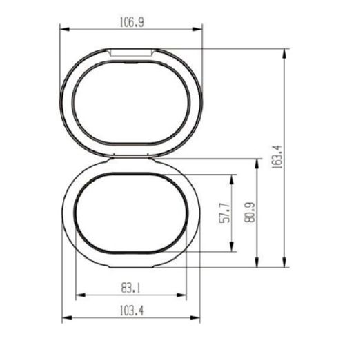 Oval Runway Design Wet Wipes Lid - SPL204