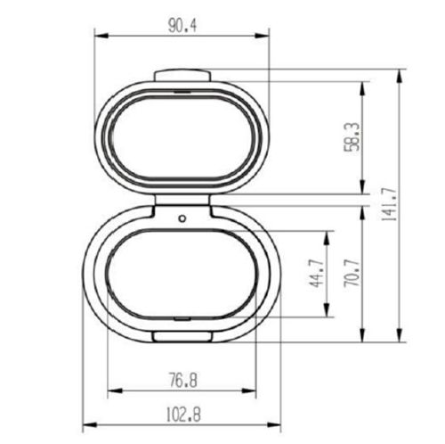 Oval Runway Design Wet Wipes Lid - SPL208