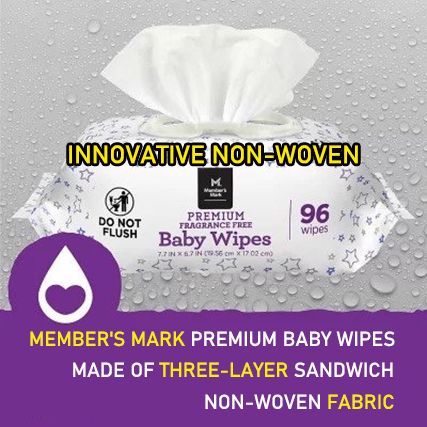 Novel High-End Wet Wipes with Three layer Nonwoven fabric